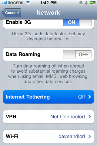 Tethering