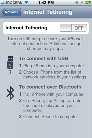 Tethering Off