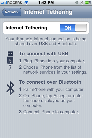 Tethering On